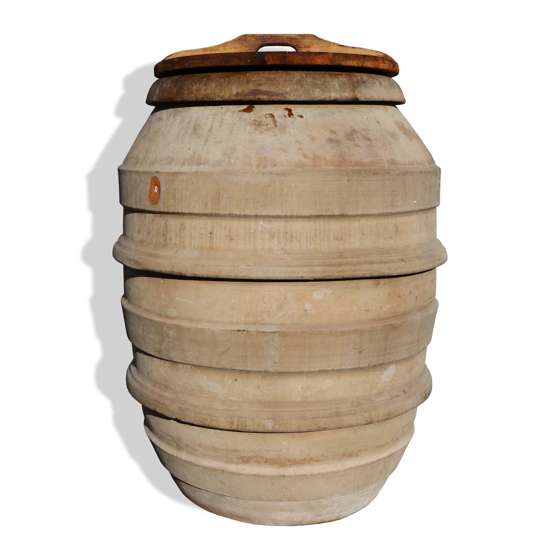 Ancien orcio en terre cuite avec tampon. Époque 1800.